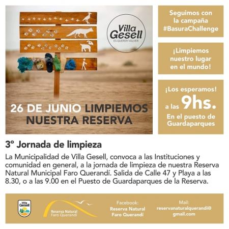 NUEVA JORNADA DE LIMPIEZA EN LA RESERVA FARO QUERANDÍ