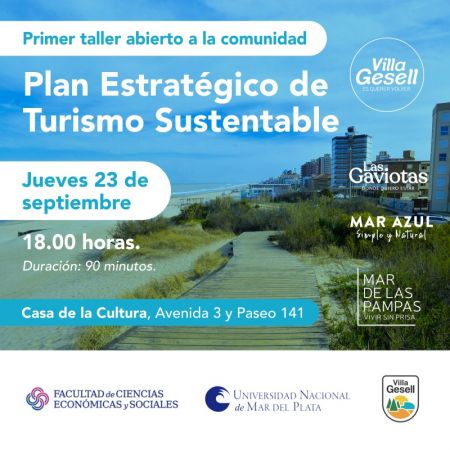 Inicio de los talleres presenciales abiertos a la comunidad en el marco del Plan estratégico de Turismo Sustentable de Villa Gesell.