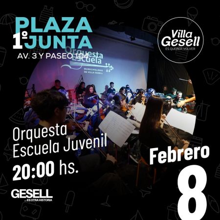VILLA GESELL SIGUE VIBRANDO DURANTE FEBRERO EN LA PLAZA PRIMERA JUNTA